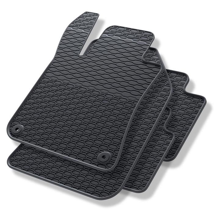 Tapis De Sol Caoutchouc Pour Volkswagen Touran III (2015-...) - Noir, Set De 3 Pièces