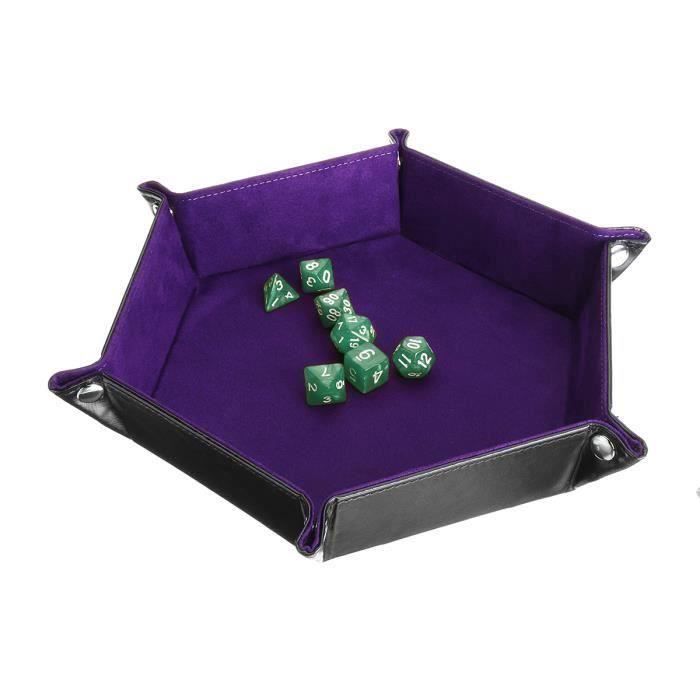 Plateau à Dés Hexagonal Pliable En Cuir - Pour Jeux DND Et RPG