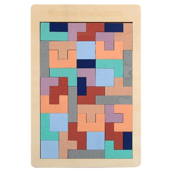 Jeu Tetris 3D En Bois | Puzzle Éducatif Montessori Dès 3 Ans – Les