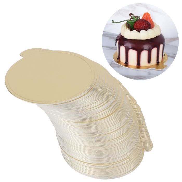 200 pièces d'or fond de gâteau en carton rond Desserts Pad gâteau plateau  inférieur fournitures de cuisine