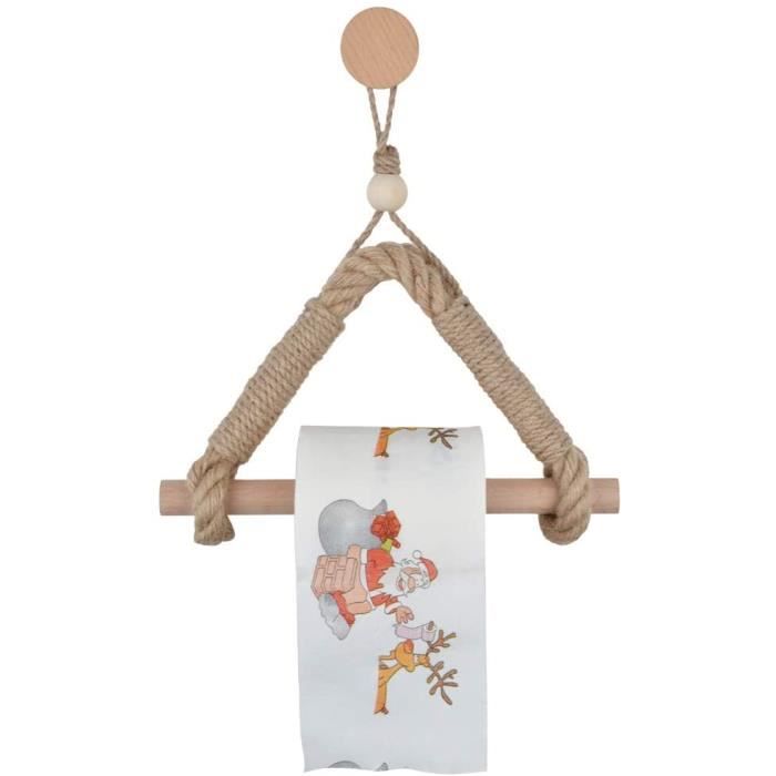 Porte-Essuie-Tout en Corde de Chanvre, Porte-Papier Hygiénique Auto Porte-Essuie-Tout en Corde de Chanvre, Porte-Papier Hygiénique Auto