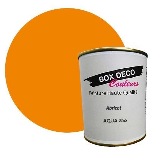 PEINTURE Teinte Orange Abricot meuble bois intérieur à base d’acrylique aspect velours-satin Aqua Bois - 750 ml - 9m²
