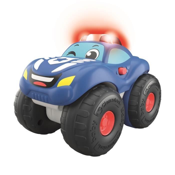 Ma voiture de police interactive - Clementoni - Effets sonores et lumières - Facile à manipuler - Dès 12 mois