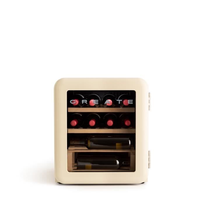 Cave à vin rétro - Create - WINECOOLER - 12 45 ou 76 bouteilles - Température réglable - Éco responsable - Create