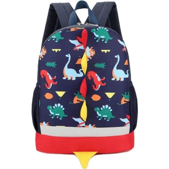 Sac à Dos Enfant Dinosaure Maternelle Bébé Sac Scolaire Sac d'école pour Maternelle Garderie PréScolaire Cartable (Bleu Foncé)