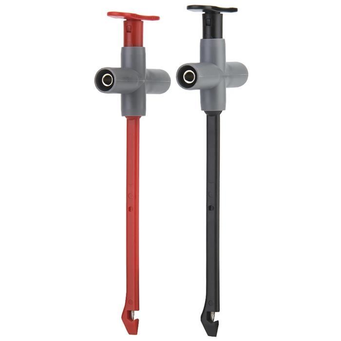 Kit De 2 Pinces De Test Multimètre P5010 - Sonde Perforation Fil Avec Aiguille Inox - Pour Réparation Auto