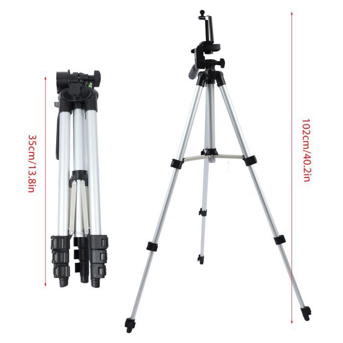 DEX Trépied d'appareil photo Trépied pour Appareil Photo 40' avec Sac de Voyage, Trépied Extensible pour optique trepi 7367319905451