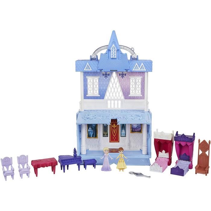 Jouet - HASBRO - Mini Château d'Arendelle des poupées Elsa et Anna - 2 étages - Effet Pop Up