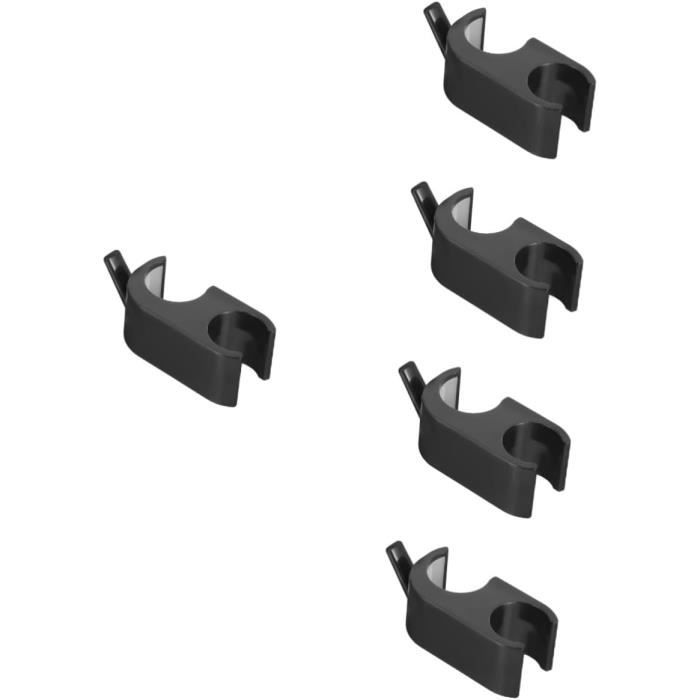 2 Supports Muraux Pour Porte-filtre à Café - Crochet Noir Pour Serviette Et Douche - Design Acier Inoxydable
