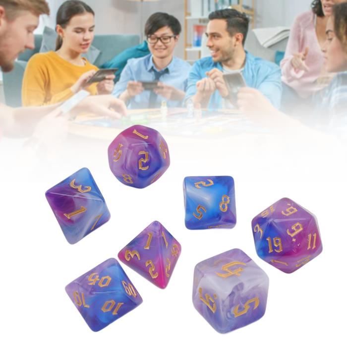 Jeu De 10 Dés En Acrylique - 6 Faces, Chiffres 1 à 6, Multicolore, Pour Jeux De Société