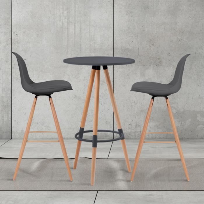 Table Haute De Bar Ronde Design Bois Blanc Table Haute Table