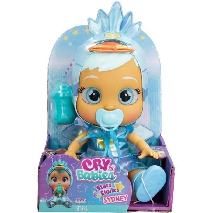 Poupon Cry Babies Stars - Sydney - IMC TOYS - Poupons à fonctions - Rose - Etoiles LED