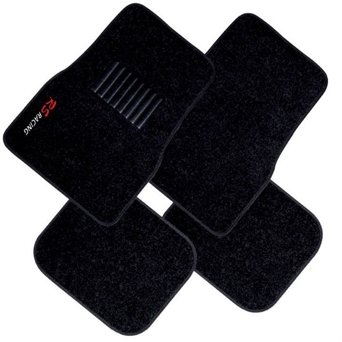 4 pcs AV+AR FIAT PUNTO I  1993-1999 TAPIS DE SOL NOIR VELOURS SUR MESURE