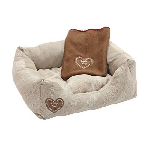 Meilleurs prix pour Kerbl Chien et Chat Lit Douillet Love You 47x37 cm Beige 81231
