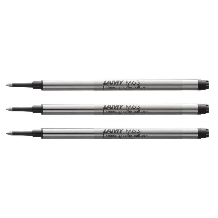 Lot De 3 Recharges De Roller Regent Sans Vis 9.5 Cm - Noires Ou Bleues, Neuves
