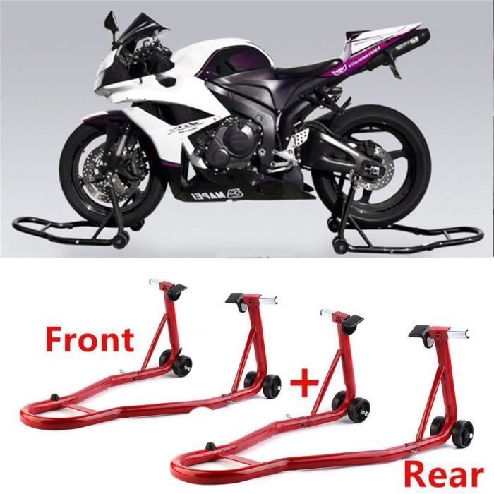 Béquille d'atelier stand lève moto universel Arrière de Moto avec Rouge -  Cdiscount Auto