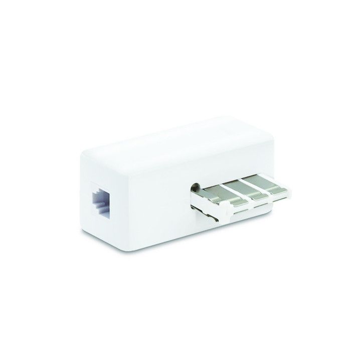 Pack De 10 Fiches RJ11 Mâles Blanches Metronic - Pour Rallonges Téléphoniques, Contacts Dorés, 4 Connecteurs