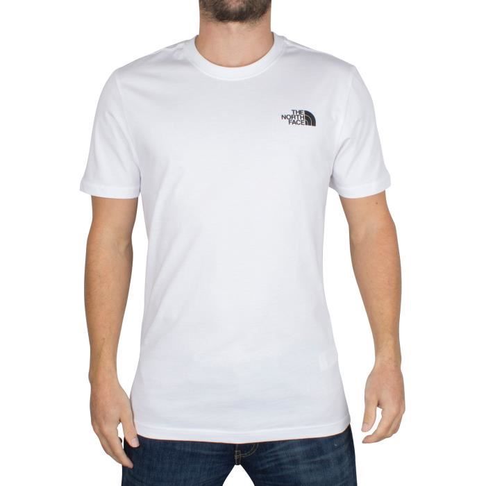 The North Face Homme Red Box Logo T-Shirt, Blanc