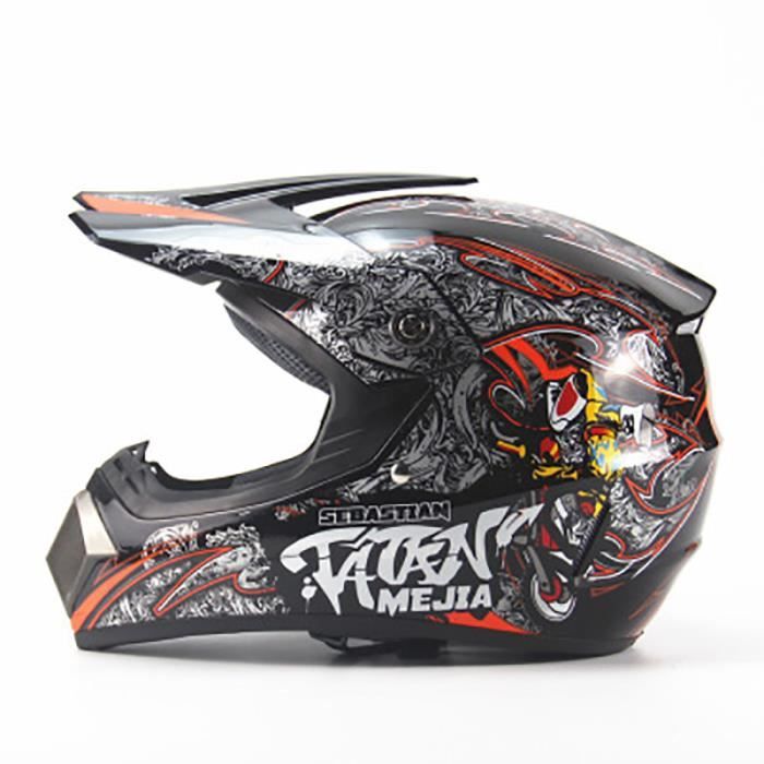 Casque Motocross Woljay Intégral DOT & ECE 22-05 – Enfant, Jeunesse, Adulte – Lunettes, Masque & Gants Inclus