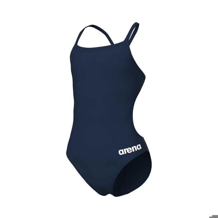 Maillot de bain 1 pièce fille Arena Team Challenge Solid - navy/white