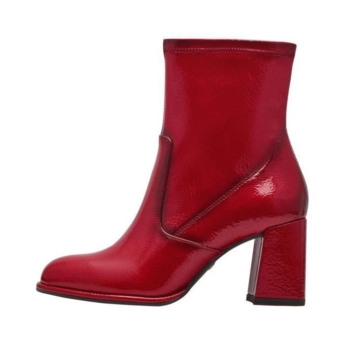 bottines femme rouge tamaris
