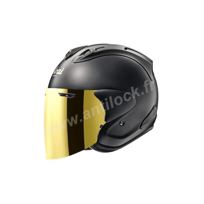 ARAI SZR VAS NOIR MAT AVEC VISIÈRE MIROIR OR Cdiscount Auto