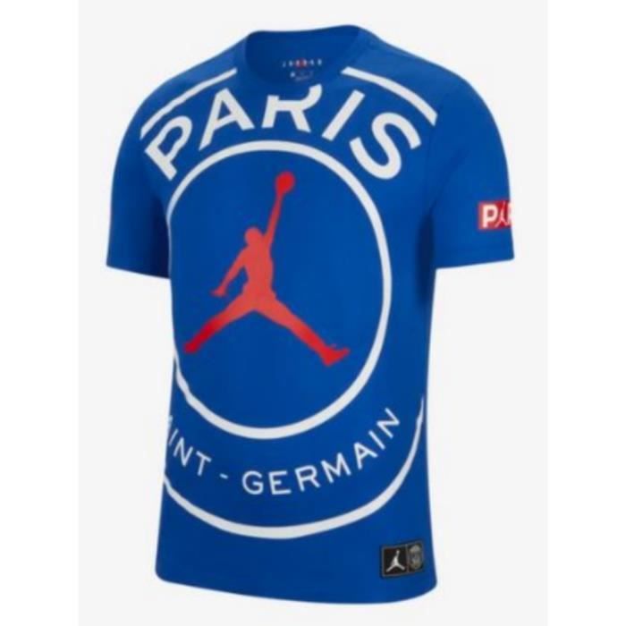T-Shirt Homme Nike Jordan PSG Paris Saint-Germain Bleu