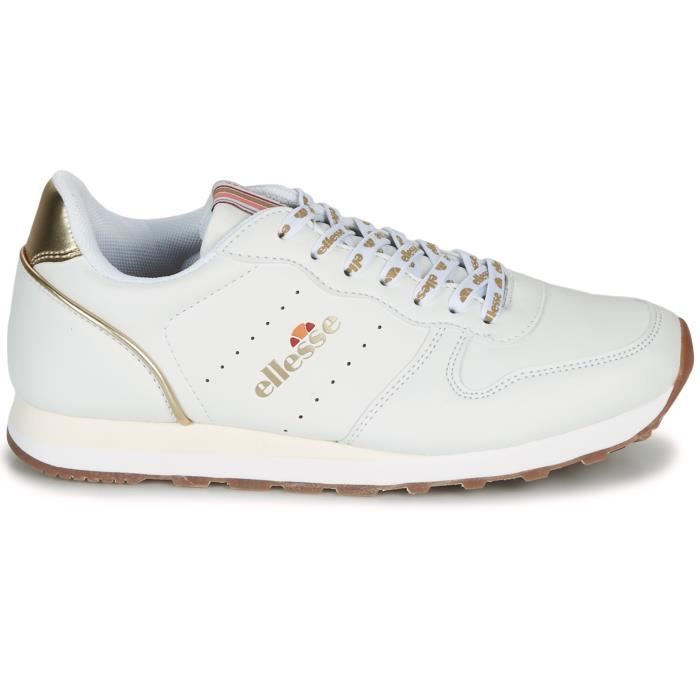 Chaussures Baskets Ellesse homme Star taille Blanc Blanche Synthétique Lacets 