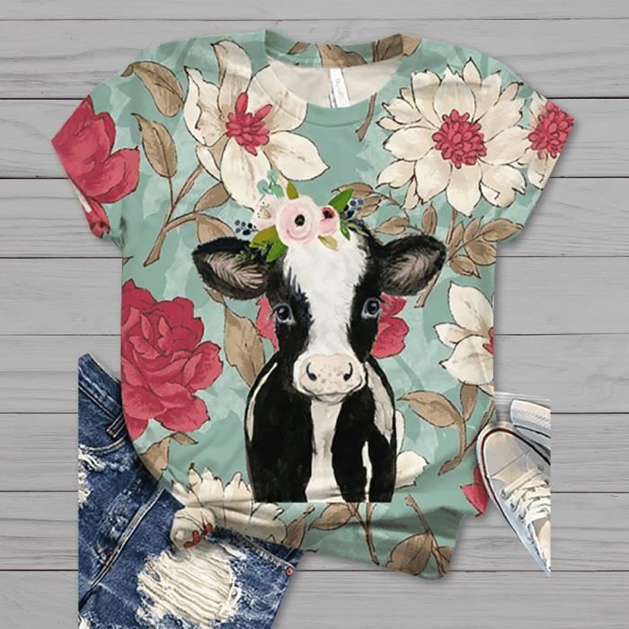 Chemise Rétro Vintage Rockabilly Pin Up à Manches Courtes - Imprimé Chat Animal Amusant, Coupe Ajustée 50s 60s Pour Femmes
