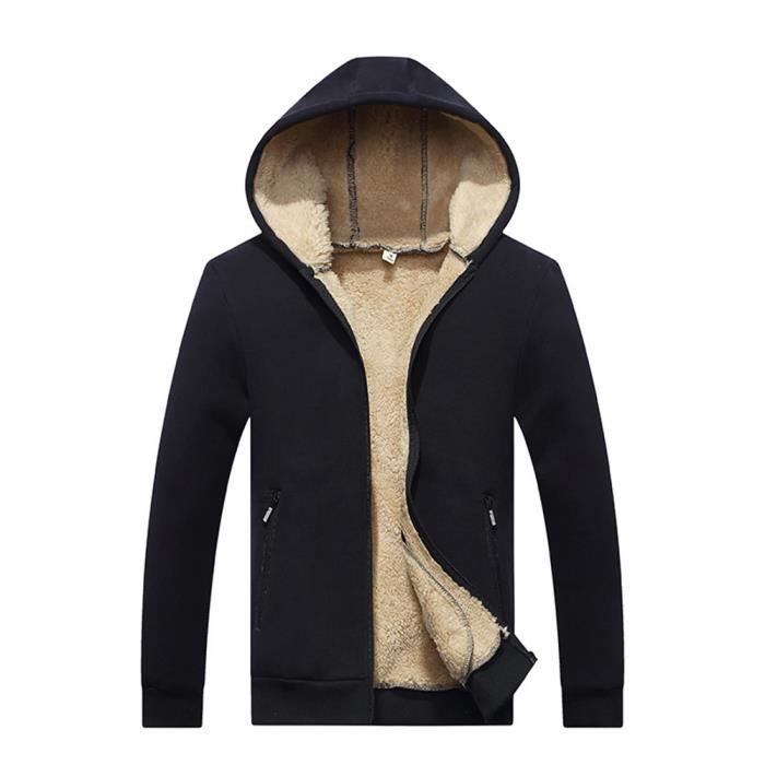 Cdiscount Sweat Capuche Chaud Sweat à Capuche Homme En Polaire