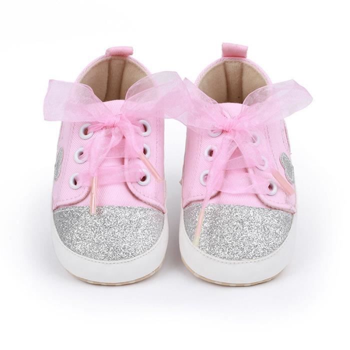 Baskets Bébé Fille Garçon 0-18 Mois Chaussure De Basket De Sport Mixte Bébé  Premier Pas Antidérapants Blanche - Cdiscount Chaussures