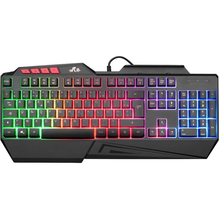 Clavier Gamer AZERTY FR, Silencieux USB - Clavier Filaire