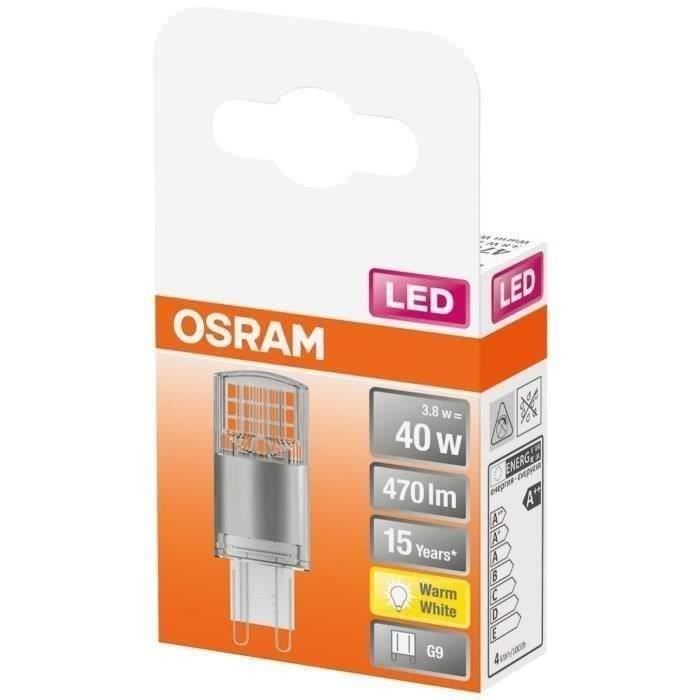 OSRAM Ampoule LED Capsule claire 3,8W=40 G9 chaud