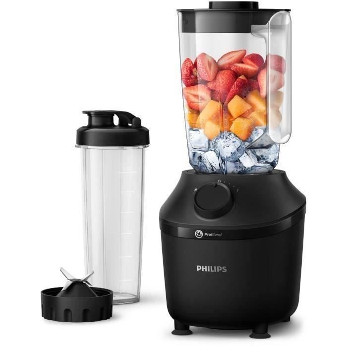 Blender - PHILIPS - Daily HR2041/41 - 4 lames ProBlend 4 – Capacité maximale de 1,9L – 450 W - 1 vitesse - Fonction pulse - Noir