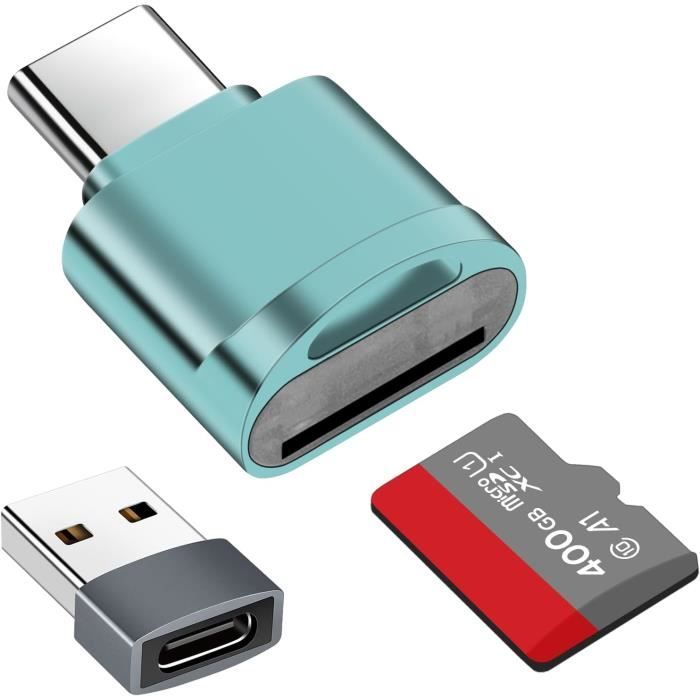 2 x Adaptateur Lecteur Carte Mémoire Micro SD TF - USB 2.0 - Accessoires informatique