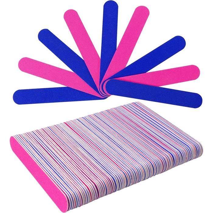 Lot De 50 Limes à Ongles Double Face Tendance - Noir - Neuf, Fabriqué En France