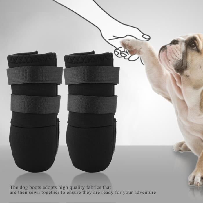 Meilleurs prix pour Bottes pour chien SURENHAP - Lot de 2 bottes réglables - Protection contre les blessures et antidérapantes