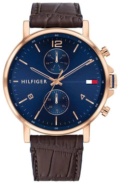 Tommy Hilfiger-Montre Multi-Cadrans pour Homme à movement Quartz en Cuir - 1710418