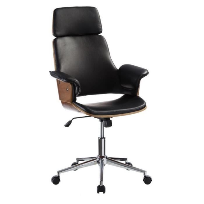 Fauteuil De Bureau Simili Cuir Noir Concorde L 67 X L 64 X H 113 Achat Vente Chaise De Bureau Soldes Sur Cdiscount Des Le 20 Janvier Cdiscount