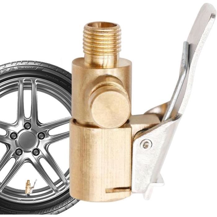 SOLUSTRE - Adaptateur Universel Pour Pompe à Air - Connecteur Métallique Pour Gonflage Rapide Pneus Voiture, Vélo