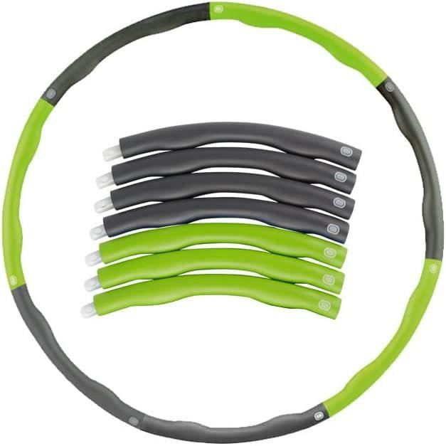 Hula Hoop Lesté (3,3 Lb / 1,5 Kg) - Design Ondulé Breveté - Pour Renforcement Musculaire Et Fitness - Arc-en-ciel