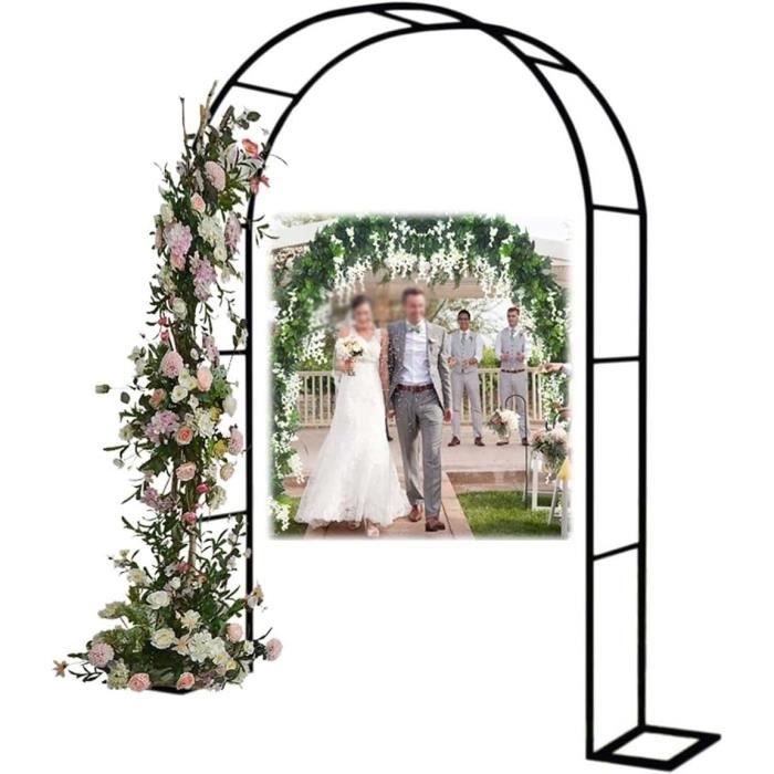 Arche De Jardin Métal 240cm X 220cm - Arche Mariage Rosiers Plantes Grimpantes - Vert