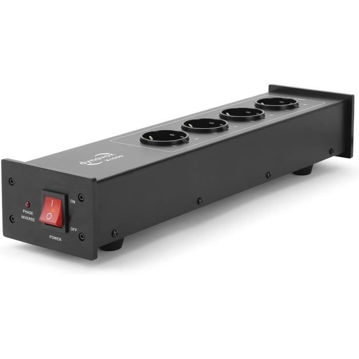 Bloc Multiprise X1000B,Multiprise De 4 Fiches Terre Allemandes (Shuko) Filtrées, Led Témoin De