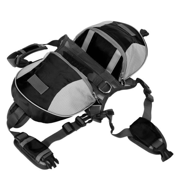 Comparer les prix de Sac à dos pour chien réglable Vvikizy - Noir - Imperméable et réfléchissant