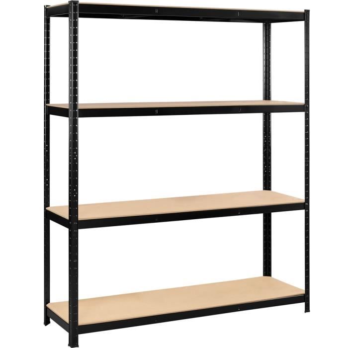 Lot De 2 Étagères Métalliques G-Rack Sans Boulon – 180 X 90 X 30 Cm – 5 Niveaux – Charge 175 Kg/niveau – Rouge