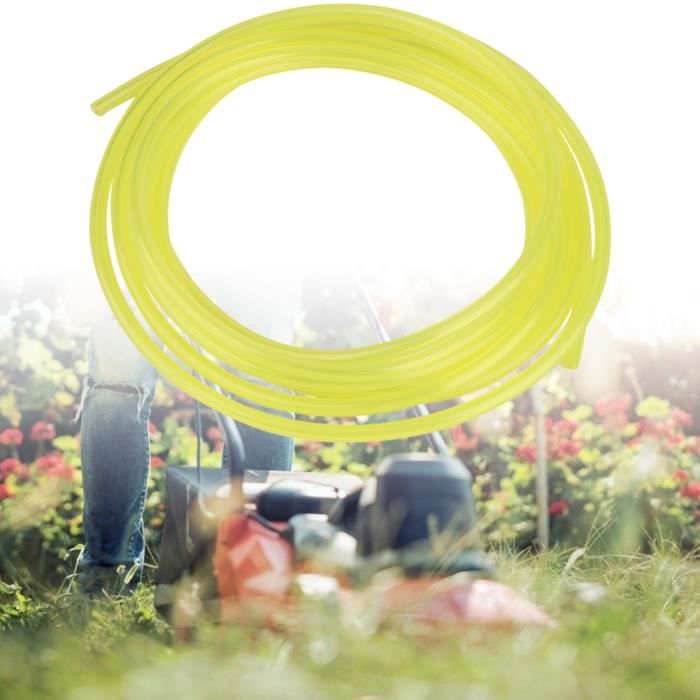Tuyau Carburant Essence PVC Jaune - 2 Mètres - Diamètre Intérieur 3 Mm / Extérieur 6 Mm - Pour Tronçonneuse, Tondeuse...