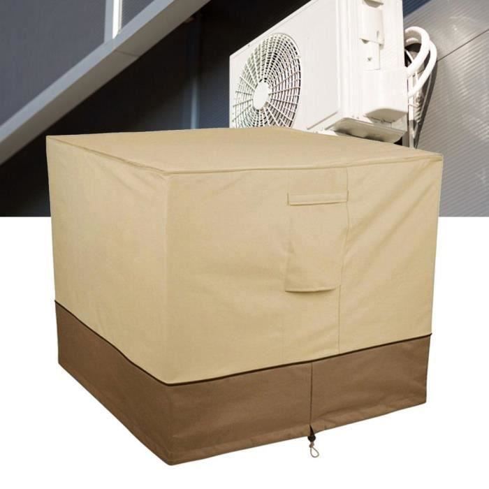 Housse Climatiseur Extérieur L 86x33x56cm - Imperméable Anti-UV Anti-Poussière - Gris - Polyester