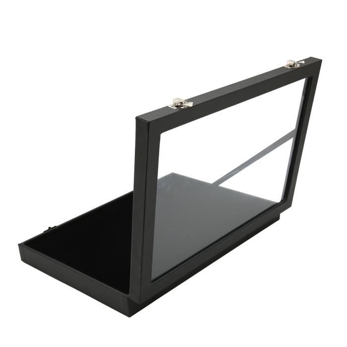 SALALIS Vitrine à épingles Et Médailles – Anti-poussière – Grand Format – Loquet Métallique – Cuir PU Et Bois
