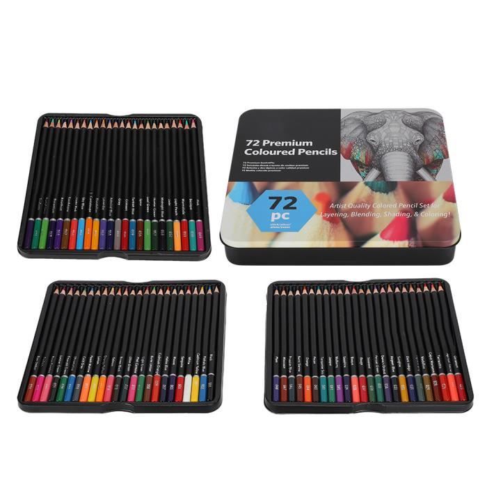 72 Crayons De Couleur Aquarellables MARCO – Forme Hexagonale – Mine 2,9 Mm – Boîte De 72