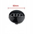 4pcs 60mm AUDI Noir Logo Caches Moyeu Centre Roue Enjoliveur ref4B0601170-1